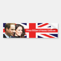 Prinz William u. Kate Autoaufkleber