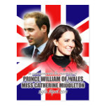 Prinz William u. Kate königliche Hochzeits-Postkar