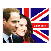 Prinz William u. Kate Postkarte