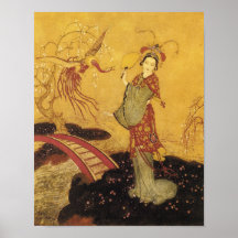 Prinzessin Badoura durch Plakat Edmund Dulac