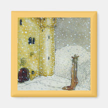 Prinzessin Beside ein gelbes Schloss Magnete