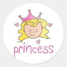 Prinzessin Blonde Runder Sticker