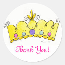 Prinzessin Crown Stickers - danke