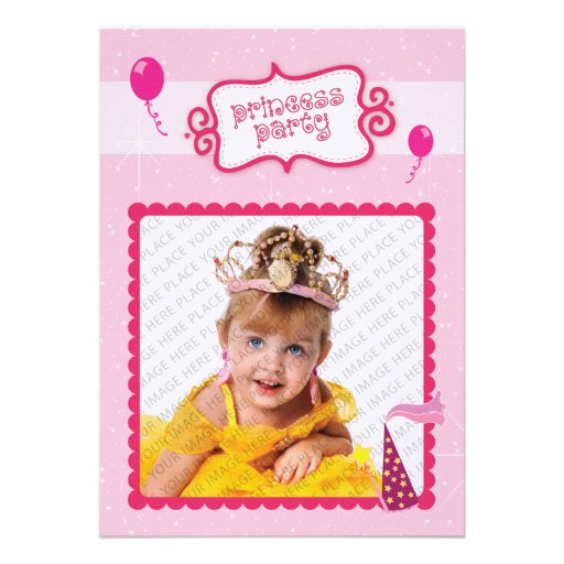 Prinzessin Party Personalisierte Ankündigungskarte