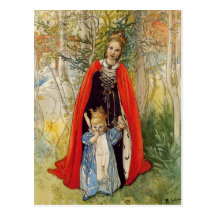 Prinzessin Spring Mother und Tochter Postkarte
