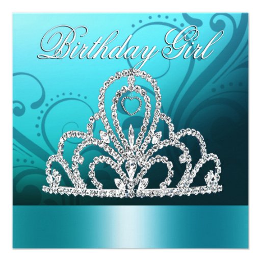Prinzessin Tiara Birthday Girl (tiffany Blau) Einladungen