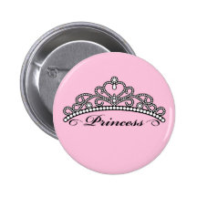 Prinzessin Tiara Button (rosa Hintergrund)