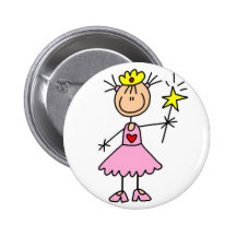 Prinzessin With Wand Button