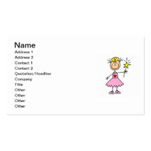 Prinzessin With Wand Visitenkartenvorlagen