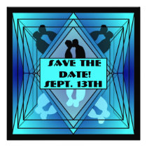 Prisma-Sammlungs-Save the Date Einladungs-Blau einladungen