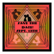 Prisma-Sammlungs-Save the Date Einladungs-Rot einladungen