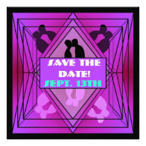 Prisma-Sammlungs-Save the Date Pflaume lila einladungen