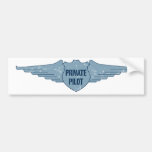 Privater Pilot Blue Wings Auto Sticker