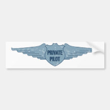 Privater Pilot Blue Wings Auto Sticker
