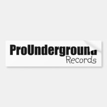 Pro-Untergrund Plattenen-Aufkleber Auto Sticker