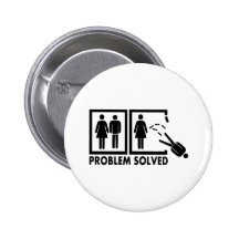 Problem gelöst - Mann Anstecknadelbutton