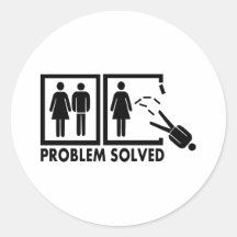 Problem gelöst - Mann Runde Aufkleber
