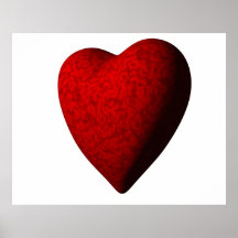 Profil-Ansicht der Valentinsgruß-rote Herz-Turbule Posterdruck