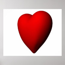 Profil des Valentinsgruß-rotes Herz-Lech-Drei vier Posterdrucke