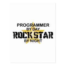 Programmierer-Rockstar bis zum Nacht Postkarten
