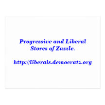 Progressist und liberale Speicher von Zazzle. Postkarte