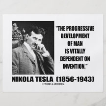 Progressive Entwicklung Nikola Teslas des Mann-Zit Individuelle Flyer
