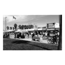 Promenade an Venedig-Strand Foto Druck