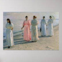 Promenade auf dem Strand Plakatdrucke