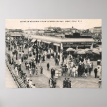 Promenaden-Szene, Asbury Park, NJ Dreißigerjahre V Plakatdruck