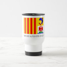 Provence-Alpes-Côte-d'Azur Flagge mit Namen Kaffee Tasse