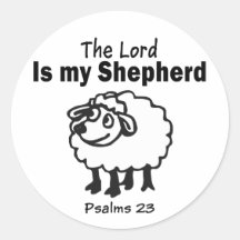Psalm 23 runde aufkleber