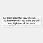 Psalm-83:18 heilige Bibel-neue internationale Vers Auto Sticker