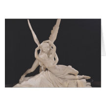 Psyche wieder belebt durch den Kuss von Amor 1787- Karte