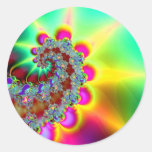 Psychedelische 12 - Fraktal Runde Aufkleber
