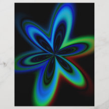 Psychedelische Blume Flyerdruck