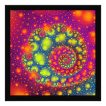 Psychedelische gewundene dekorative abstrakte Neon Photographie