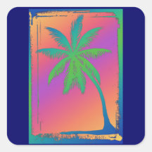 Psychedelische Palme Sticker