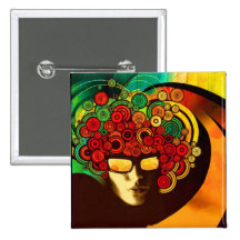 psychedelische Popkunst Anstecknadelbuttons