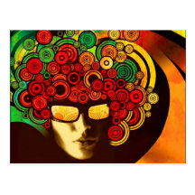 psychedelische Popkunst Postkarten