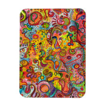 Psychedelischer abstrakter Kunst-Prämien-Magnet