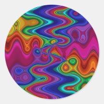 Psychedelischer Aufkleber