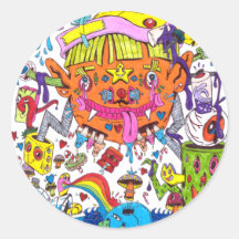 Psychedelischer Aufkleber - Blaine Helm