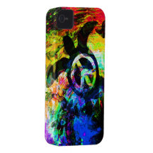 Psychedelischer Friedensschildkröte iPhone Fall iPhone 4 Hülle