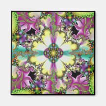 psychedelischer Garten Kühlschrankmagnet
