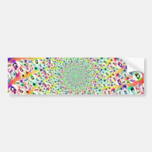 Psychedelischer Regenbogen mustert Mandala Autosticker