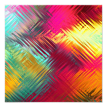 Psychedelisches abstraktes buntes Muster Photographischer Druck