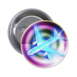 Psychedelisches Flugzeug Anstecknadelbuttons