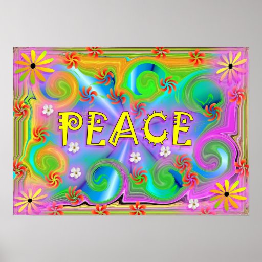 Psychedelisches Friedensplakat
