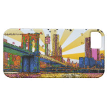 Psychedelisches New York: Brooklyn-Brücke, WTC iPhone 5 Hülle
