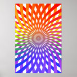 Psychedelisches Plakat: Regenbogen-Spirale